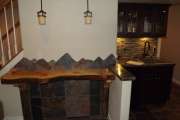 Basement finish with wet bar.