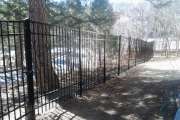 metal residential fence construction